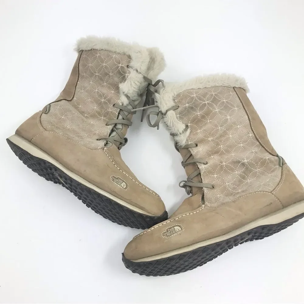 The North Face Allure Primaloft Insulated Winter Boots in Tan